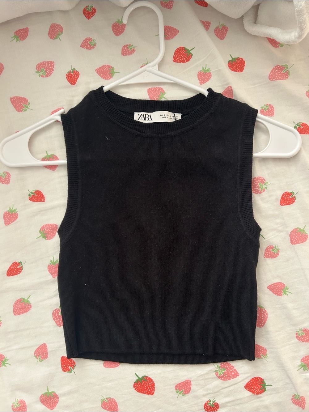 NWT Zara Ribbed Knit Crop Tank Top